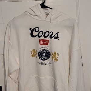 COORS BANQUET Brew City White Hoodie RARE DESIGN NWT